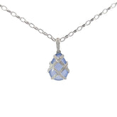 14k White Gold .40ct G SI1 Round Diamond Faberge Egg Pendant